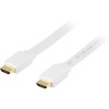 HDMI-kabel, 4K/3D, flat, 0,5 meter - Vit