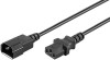 Strömkabel MicroConnect Power Cord C13 - C14 förlängning, 3 m - Svart