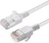 Nätverkskabel skärmad Cat6a U-FTP, slim, LSZH, MicroConnect, 0,25 meter - Vit
