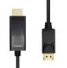 DisplayPort till HDMI 1.4-kabel, 4K@60Hz, ProXtend, 2 meter - Svart#1