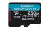 Micro Secure Digital SDXC 256 GB Kingston Canvas Go! Plus Gen4, 200/160 MB/sek, Class 10, UHS-I U3, V30, A2