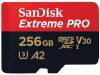 Micro Secure Digital SDXC 256 GB SanDisk Extreme Pro, 200/140 MB/sek, Class 10, UHS-II U3, V60, inkl. SD-adapter