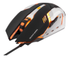 Deltaco GAMING mus, 1000-3200 dpi, Orange LED, USB - Svart/silver#1