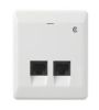ELKO RJ45 uttag, dubbelt utanpåliggande, Cat.6, oskärmat#1