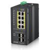 ZyXEL RGS200-12P, 8xPoE GbE, 4xSFP, DIN-skena, 240W PoE, managed#1