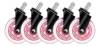 Hjul (5 st) DELTACO Pink Gaming Casters for Gaming Chair#1