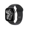 Apple Watch Series 11&nbsp;GPS&nbsp;42mm&nbsp;Gagatsvart Aluminiumboett med Svart Sportband - M/L