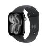 Apple Watch Series 11&nbsp;GPS&nbsp;46mm&nbsp;Gagatsvart Aluminiumboett med Svart Sportband - M/L