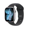 Apple Watch Series 11&nbsp;GPS + Cellular 46mm Rymdgrå Aluminiumboett med Svart Sportband - M/L