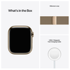 Apple Watch Series 7 GPS + Cellular 41mm Rostfri stålboett med Milaneselänk - Guld#4