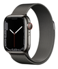 Apple Watch Series 7 GPS + Cellular 41mm Rostfri stålboett med Milaneselänk - Grafit#1