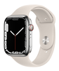 Apple Watch Series 7 GPS + Cellular 45mm Rostfri stålboett med Sportband - Silver#1