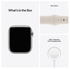 Apple Watch Series 7 GPS + Cellular 45mm Rostfri stålboett med Sportband - Silver#4