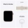 Apple Watch Series 7 GPS 45mm Aluminiumboett med Sportband - Stjärnglans#4