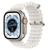 Apple Watch Ultra GPS + Cellular, 49mm Titanboett med Vit Havsband#1