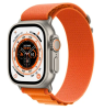Apple Watch Ultra GPS + Cellular, 49mm Titanboett med Orange Bergsloop - Small