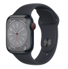 Apple Watch Series 8 GPS + Cellular, 41mm Midnatt Aluminiumboett med Midnatt Sportband#1