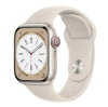 Apple Watch Series 8 GPS + Cellular, 41mm Stjärnglans Aluminiumboett med Stjärnglans Sportband#1