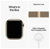 Apple Watch Series 8 GPS + Cellular, 41mm Guld Rostfri stålboett med Guld Milaneselänk#2