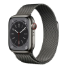 Apple Watch Series 8 GPS + Cellular, 41mm Grafit Rostfri stålboett med Grafit Milaneselänk#1