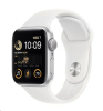 Apple Watch SE GPS, 40mm Silver Aluminiumboett med Vit Sportband#1