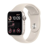 Apple Watch SE GPS, 44mm Stjärnglans Aluminiumboett med Stjärnglans Sportband#1
