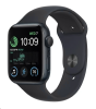 Apple Watch SE GPS, 44mm Midnatt Aluminiumboett med Midnatt Sportband#1