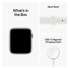 Apple Watch SE GPS, 44mm Silver Aluminiumboett med Vit Sportband#2