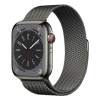 Apple Watch Series 8 GPS + Cellular, 45mm Grafit Rostfri stålboett med Grafit Milaneselänk