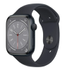 Apple Watch Series 8 GPS, 45mm Midnatt Aluminiumboett med Midnatt Sportband#1