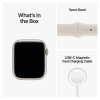 Apple Watch Series 8 GPS, 45mm Stjärnglans Aluminiumboett med Stjärnglans Sportband#2