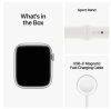 Apple Watch Series 8 GPS, 45mm Silver Aluminiumboett med Vit Sportband#2