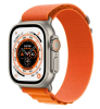 Apple Watch Ultra GPS + Cellular, 49mm Titanboett med Orange Bergsloop - Large