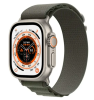 Apple Watch Ultra GPS + Cellular, 49mm Titanboett med Grön Bergsloop - Medium