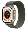 Apple Watch Ultra GPS + Cellular, 49mm Titanboett med Grön Bergsloop - Large#1