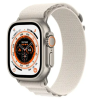 Apple Watch Ultra GPS + Cellular, 49mm Titanboett med Stjärnglans Bergsloop - Large