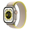 Apple Watch Ultra GPS + Cellular, 49mm Titanboett med Gul/Beige Terrängloop - M/L