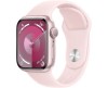 Apple Watch 9 GPS, 41mm Rosa Aluminiumboett med Ljusrosa Sportband - S/M