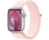 Apple Watch 9 GPS, 41mm Rosa Aluminiumboett med Ljusrosa Sportloop