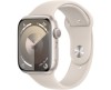 Apple Watch 9 GPS, 45mm Stjärnglans Aluminiumboett med Stjärnglans Sportband - S/M