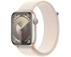 Apple Watch 9 GPS, 45mm Stjärnglans Aluminiumboett med Stjärnglans Sportloop