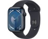 Apple Watch 9 GPS, 45mm Midnatt Aluminiumboett med Midnatt Sportband - M/L