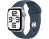 Apple Watch SE (2023) GPS 40mm Silver Aluminiumboett med Stormblå Sportband - S/M
