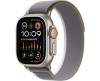 Apple Watch Ultra 2 GPS + Cellular, 49mm Titanboett med Grön/Grå Terrängloop - S/M