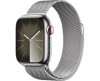 Apple Watch 9 GPS + Cellular, 41mm Silver Rostfri stålboett med Silver Milaneselänk