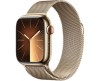 Apple Watch 9 GPS + Cellular, 41mm Guld Rostfri stålboett med Guld Milaneselänk