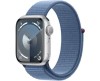 Apple Watch 9 GPS + Cellular, 45mm Silver Aluminiumboett med Vinterblå Sportloop
