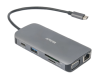 Dockningsstation Deltaco Dual, USB-C till HDMI/VGA/3xUSB 3.0/GigaLAN/USB-C 85W PD, kortläsare SD/MicroSD#2